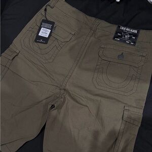 True Religion Khaki Cargo Shorts